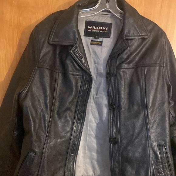 Wilson Womans Leather Coat Size L - Picture 2 of 4